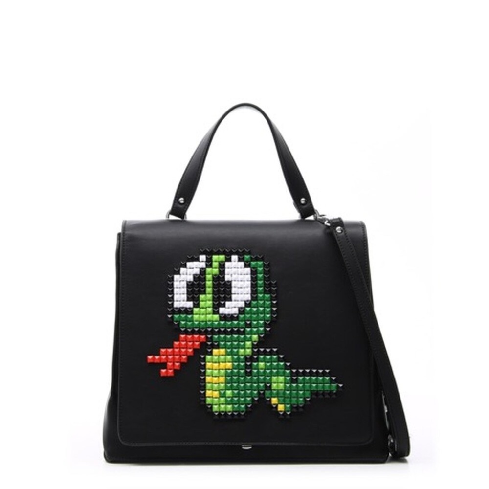 New Authentic Vegan Italian Braccialini Tua Pixel Bag
